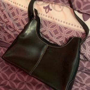 Black leather purse